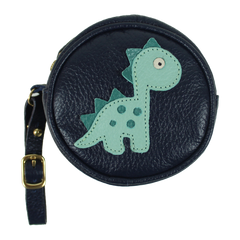 Porta Chupeta Little Dino em Couro Personalizada