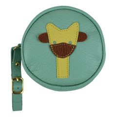 Porta Chupeta Little Giraffe em Couro Personalizada