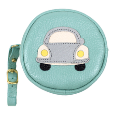 Porta Chupeta Little Car em Couro Personalizada