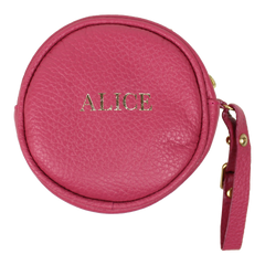 Porta Chupeta Nossa Senhora em Couro Personalizada