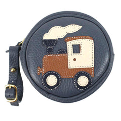 Porta Chupeta Trenzinho em Couro Personalizada