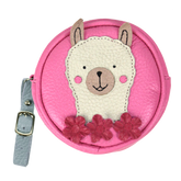 Porta Chupeta Lhama em Couro Personalizada