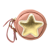 Porta Chupeta Estrela em Couro Personalizada