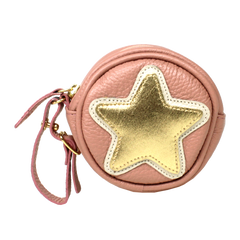 Porta Chupeta Estrela em Couro Personalizada