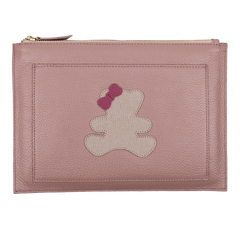 Porta Documento Little Bear Laço em Couro Personalizado