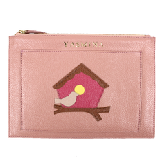 Porta Documento Little Bird em Couro Personalizado