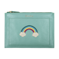 Porta Documento Arco Íris em Couro Personalizado