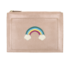 Porta Documento Arco Íris em Couro Personalizado