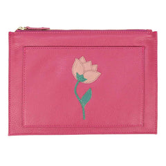 Porta Documento Tulipa em Couro Personalizado