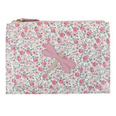 Porta Documento Libélula Estampa Bosque com Rosa Chá e Off White Liso Pronta Entrega