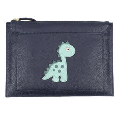 Porta Documento Little Dino em Couro Personalizado