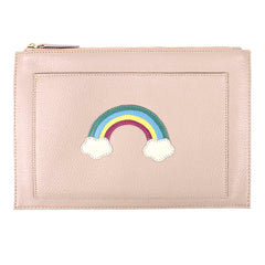 Porta Documento Arco Íris em Couro Personalizado