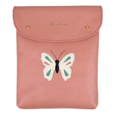 Porta Fralda Borboleta em Couro Personalizada