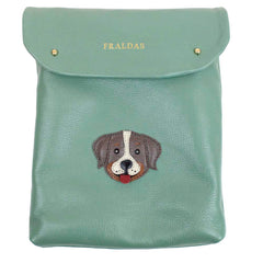 Porta Fralda Cachorro Toddy em Couro Personalizada