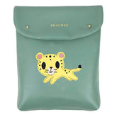 Porta Fralda Onça em Couro Personalizada