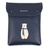 Porta Fralda Urso Polar em Couro Personalizada