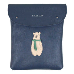 Porta Fralda Urso Polar em Couro Personalizada