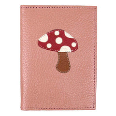 Porta Identidade Cogumelo em Couro Personalizado
