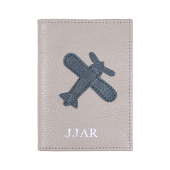 Porta Identidade Little Plane em Couro Personalizado