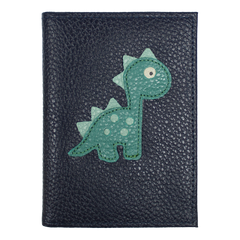 Porta Identidade Little Dino em Couro Personalizado