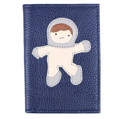 Porta Identidade Astronauta Marinho Liso com Cinza Claro Liso Pronta Entrega