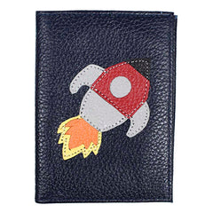 Porta Identidade Foguete em Couro Personalizado