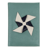 Porta Identidade Catavento Jade com Marinho Liso e Off White Liso Pronta Entrega