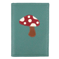Porta Identidade Cogumelo em Couro Personalizado