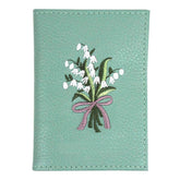 Porta Identidade Bordado Muguet em Couro Personalizado