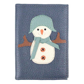 Porta Identidade Boneco de Neve em Couro Personalizado