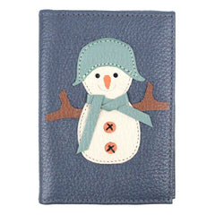 Porta Identidade Boneco de Neve em Couro Personalizado