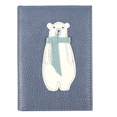 Porta Identidade Urso Polar em Couro Personalizado