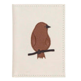 Porta Identidade Passarinho no Galho em Couro Personalizado