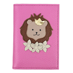 Porta Identidade Leoa em Couro Personalizado