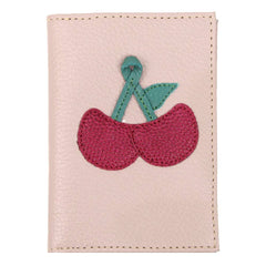 Porta Identidade Cereja em Couro Personalizado