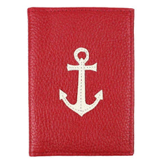 Porta Identidade Marinheiro Vermelho Liso com Off White Liso Pronta Entrega