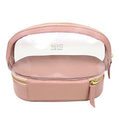 Necessaire Charlotte Crystal em Couro e Vinil Personalizado