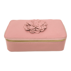 Porta Joias Lourdes Camélia em Couro Personalizado