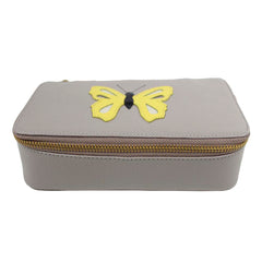 Porta Joias Lourdes Borboleta em Couro Personalizado