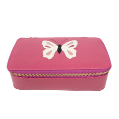 Porta Joias Lourdes Borboleta em Couro Personalizado