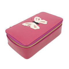 Porta Joias Lourdes Borboleta em Couro Personalizado