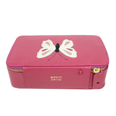 Porta Joias Lourdes Borboleta em Couro Personalizado