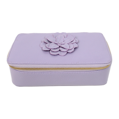 Porta Joias Lourdes Camélia em Couro Personalizado