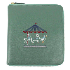 Porta Joias Margot Bordado Carrossel em Couro Personalizado