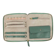 Porta Joias Margot Bordado Carrossel em Couro Personalizado