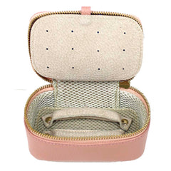 Porta Joias Mini Helena Bordado Muguet em Couro Personalizado