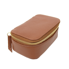 Porta Joias Mini Helena Caramelo Liso Pronta Entrega