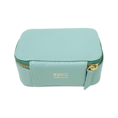 Porta Joias Mini Helena Menta Liso Pronta Entrega
