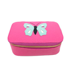 Porta Joias Mini Helena Borboleta em Couro Personalizado