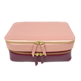 Porta Joias Olga Algodão Doce Liso com Burgundy Liso Pronta Entrega